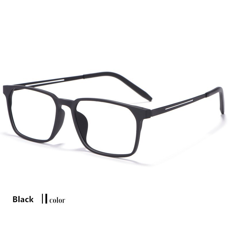 Gafas de titanio puro ultraligeras para hombre y mujer, lentes de cuadrada con montura graduada, 8878: Black