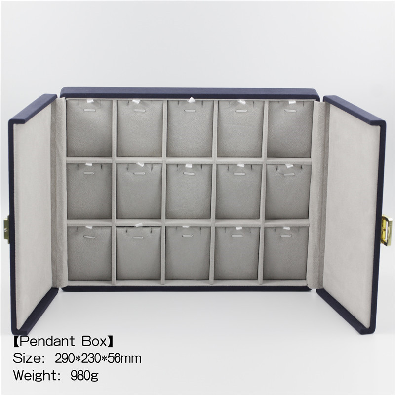 Boutique portable jewelry storage box, made of microfiber material, ring / necklace display collection storage box: Yellow