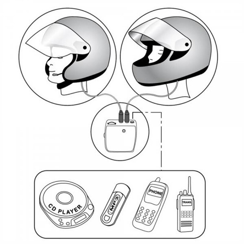 WUPP-auriculares MP3 para Moto, accesorios para casco de Moto, GPS, 3,5mm de diámetro con enchufe, intercomunicador modificado para casco de motocicleta