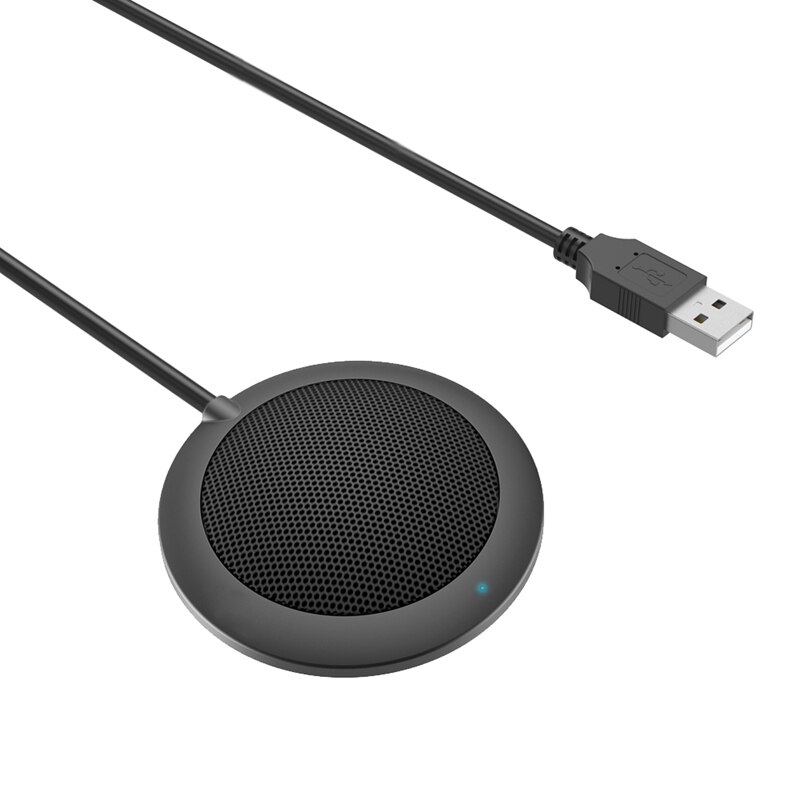 Usb-kontakt dator bordsskiva omnidirectional kondensor gräns konferens mikrofon för inspelning, spel, skype, voip samtal