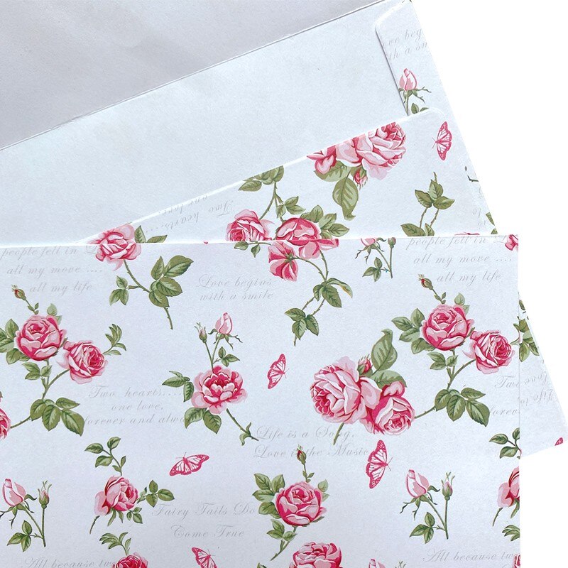 50pcs Envelope 175x125mm Rose Award Wedding Invitation Student Stationery Office Supplies Award Packing Business