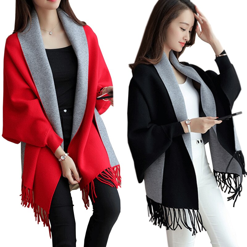 Sexy oversized grof gebreide sweater-trui neongeel - Gebreide trui