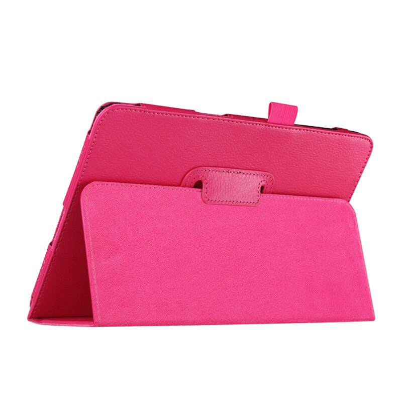 Voor P550 SM-T550 SM-T555 SM-P550 Tablet Case Beugel Flip Stand Leather Cover Voor Samsung Galaxy Tab EEN 9.7 inch T550 t555: Rose Rood
