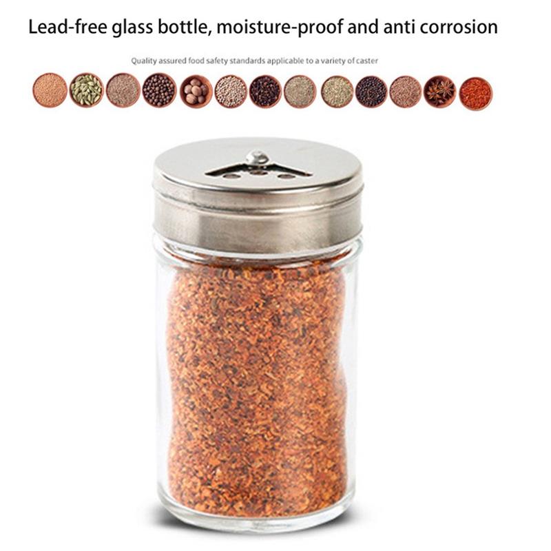 1Pc Glas Keuken Peper Spice Shaker Zout Kruiden Kan Cruet Kruiderij Fles Koffie Suiker Seal Pot Kruiden Shaker