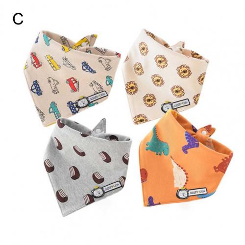 4 Teile/satz Lätzchen rülpsen Tücher Baby Jungen Mädchen Schal Speichel Dreieckigen Doppel-geschichtet Baumwolle Lätzchen freundlicher Zubehör setzt für Baby: C