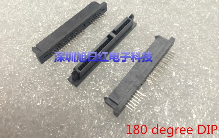 7Pin + 15P SATA hard disk interface female socket connector 90 or 180 degrees needle DIP or SMD