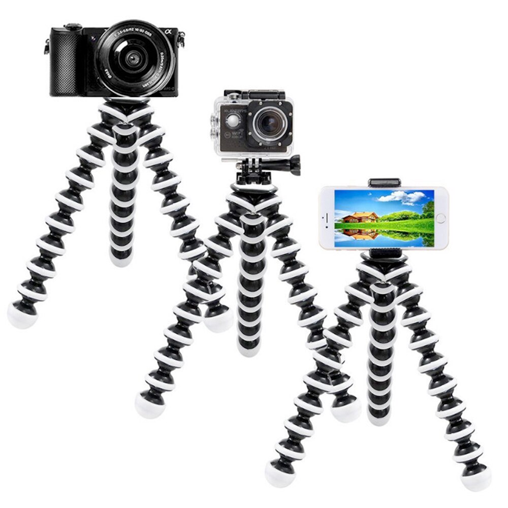 Octopus Tripod Lightweight Portable Mobile Camera Holder Clip Smartphone Monopod Tripe Stand S M L XL Size for Phone Camera