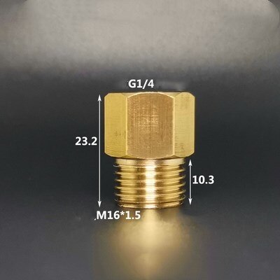 M10x1 M14x1.5 M16x1.5 M18x1.5 M20x1.5 1/8 &#39;&#39;1/4&#39;&#39; 3/8 &#39;&#39;1/2&#39;&#39; Schroefdraad Pneumatische Manometer Conversie Adapter Pijp fittings: MM16x1.5-F02