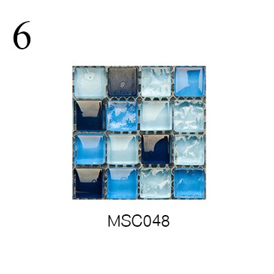 10pcs Ceramic Tile Stickers 10x10cm 3D Mosaic Tile Plane Wall Sticker DIY Decorations for Kitchen Bar Bathroom PVC Stickers: 6