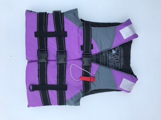 20-120KG Universal Outdoor Swimming Boating Skiing Driving Vest Survival Suit Polyester Life Jacket for Adult Children with Pipe: PURPLE / L 80-120KG