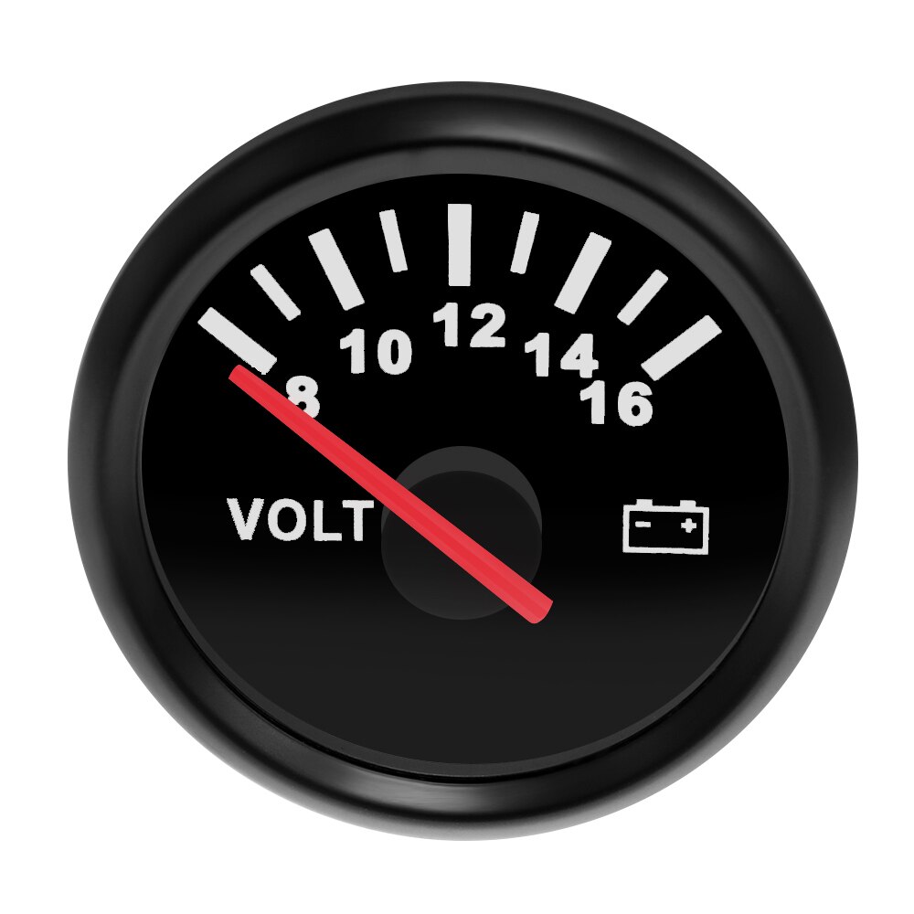 Vattentät auto bil voltmätare mätare 52mm visar spänning motorcykel båt bil voltmätare indikator instrument 8-16v 16-32v: Bn 8-16v