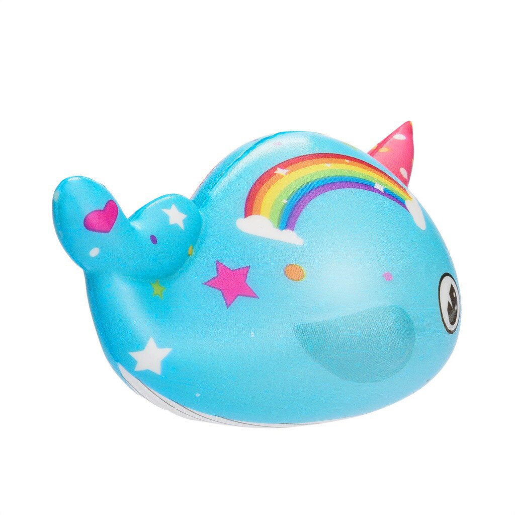 Kawaii Big Jumbo Whale Shape Squishy Slow Rising Toy for Relieves Stress Anxiety Attention toys #sx