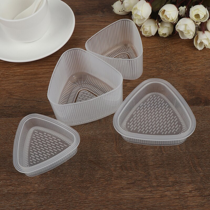 2 st praktiskt transparent kök bento dekorera sushi onigiri mögel mat press triangulär form risboll tillverkare tillbehör