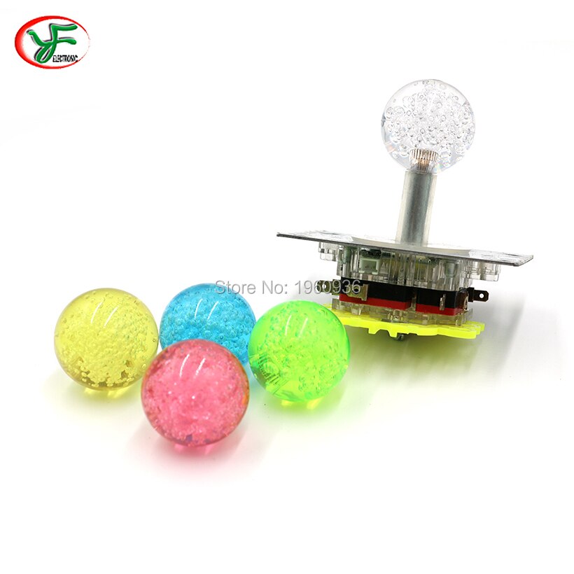 5V 12V Colorful lights led Joystick Illuminated with clear topball 4 way 8 way for arcade fighting and fishing game machine