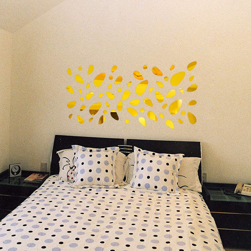 12 pçs espelho 3d vinil removível adesivo de parede decalque decoração da sua casa arte diy acrílico espelho adesivos de parede papel para sala estar