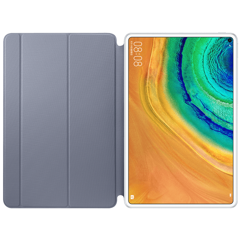 Originele huawei tablet matepad pro 10.8 slimme leren hoes met een prachtig uiterlijk, magnetische slimme opening en sluiting: Grijs