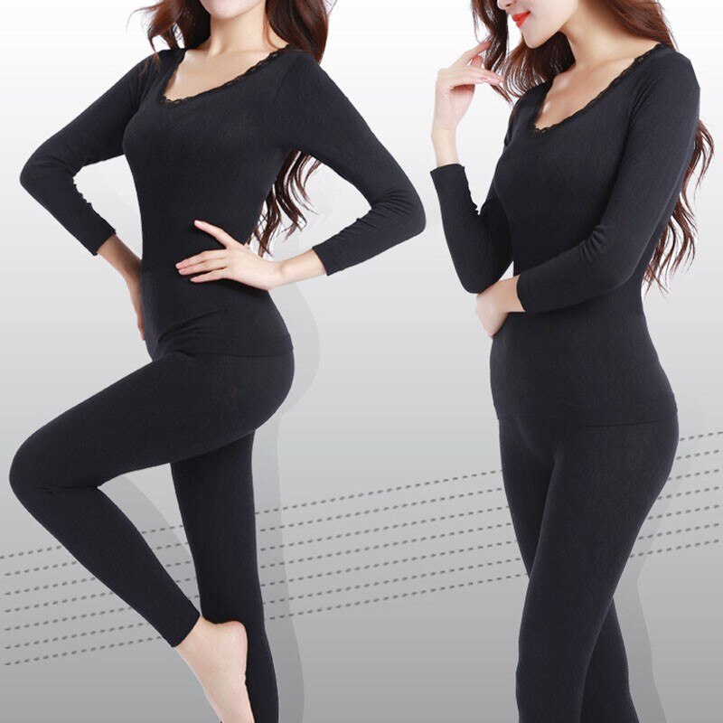 Women winter thermal underwear suit Ladies thermal underwear women clothing female long johns