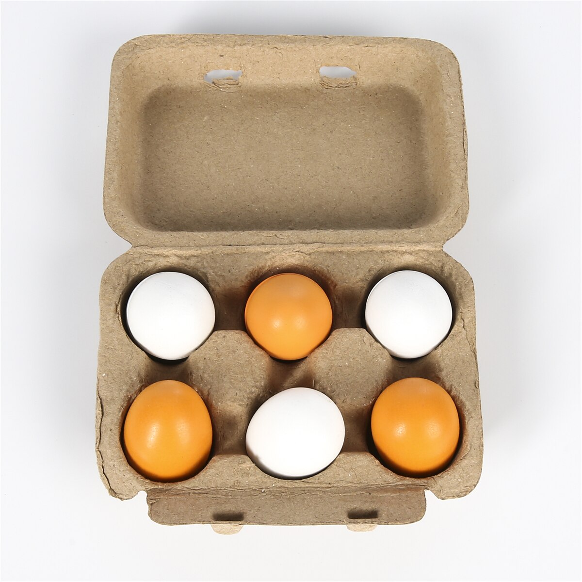 6 Stuks Houten Eieren Yolk Pretend Play Keuken Eten Koken Kids Kinderen Baby Speelgoed
