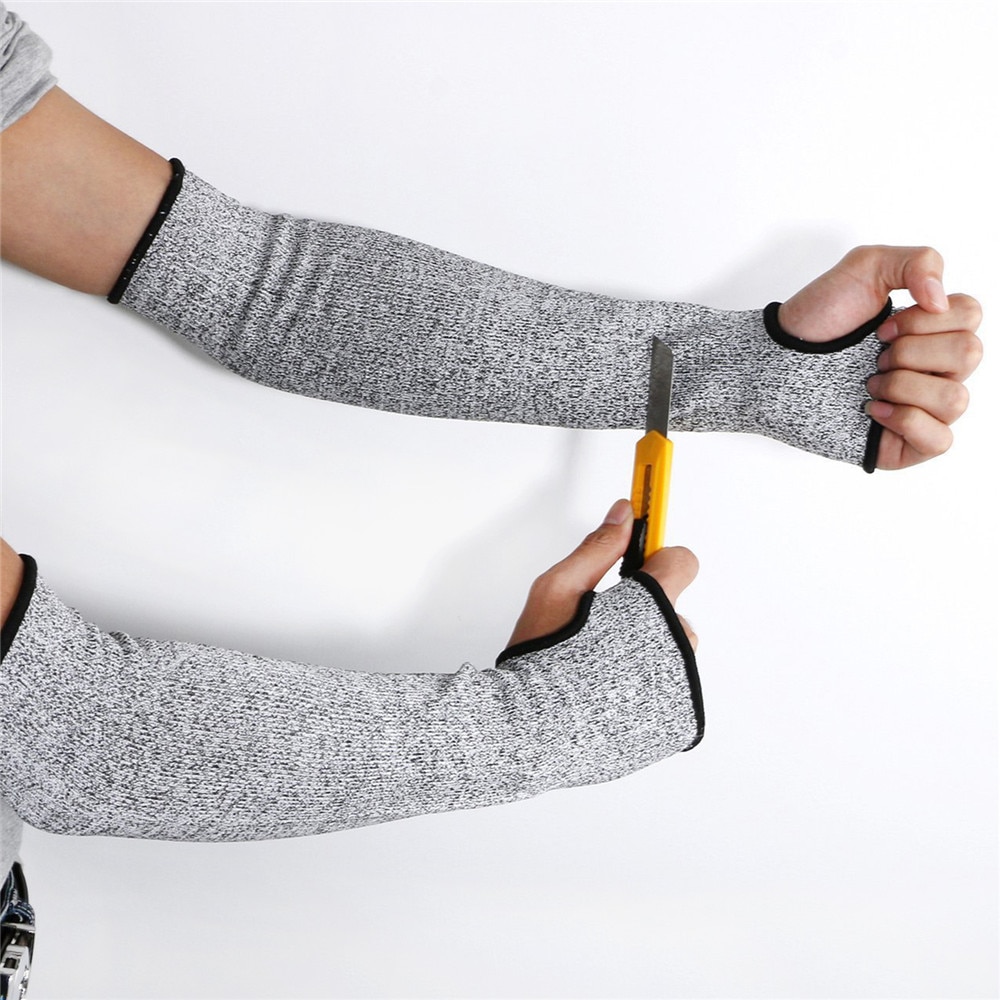 Level 5 Safety Sleeves Anti Cut Arm Puncture Gloves Cutting Resistant Bracers Protector Household Breathable Arm Guard Gloves