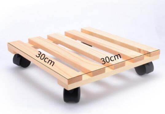 Solid wood computer case bracket Desktop Computer host tray Mobile cooling CPU holder: S