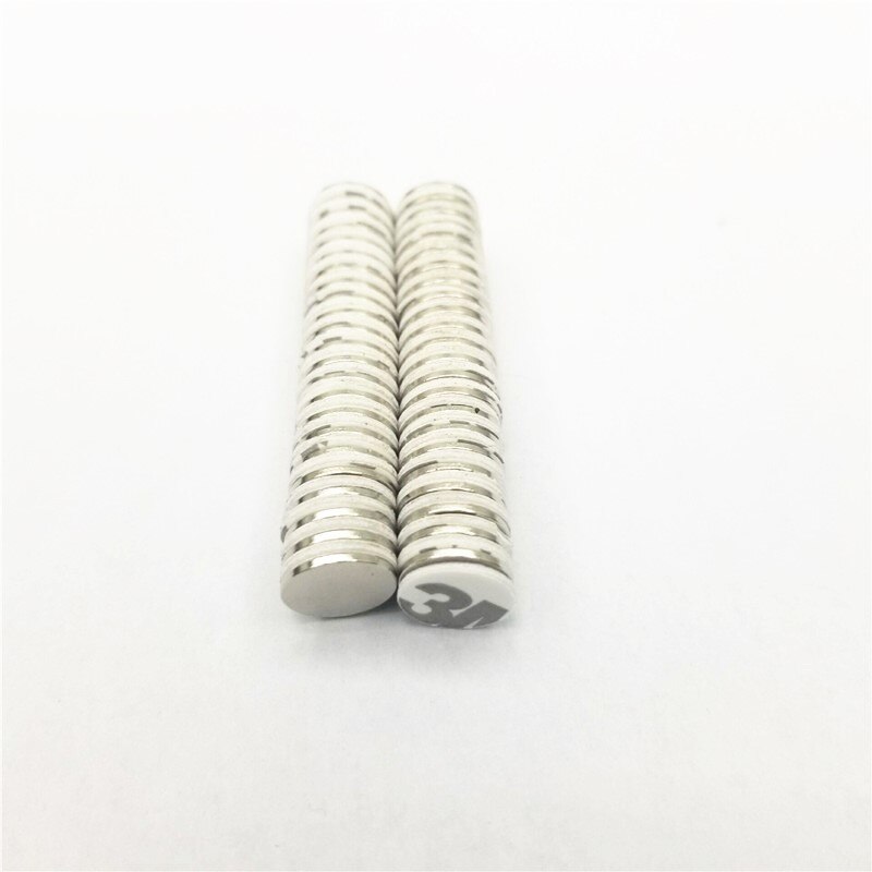 10-100 Stuks Neodymium Magneet 10X2 Met 3M Lijm Zeldzame Aarde Kleine Sterke Ronde Permanente 10*2Mm Ndfeb Nickle Magnetische 10x2mm: 20PCS