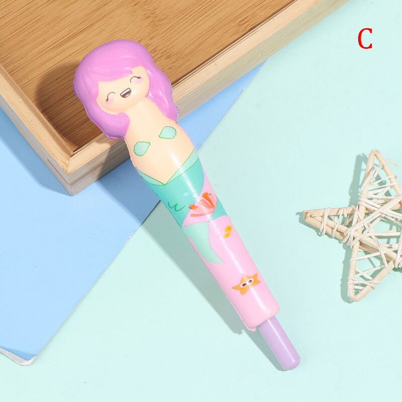 1 Pc Trage Rebound Flamingo Stress Reliever Zachte Neutrale Pen Student Apparaat Flamingo Stress Reliever Pen: C