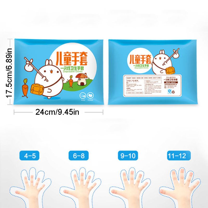 100 stuks pe plastic doorzichtige wegwerphandschoenen oliebestendig verdikt restaurant kinderen  h37f