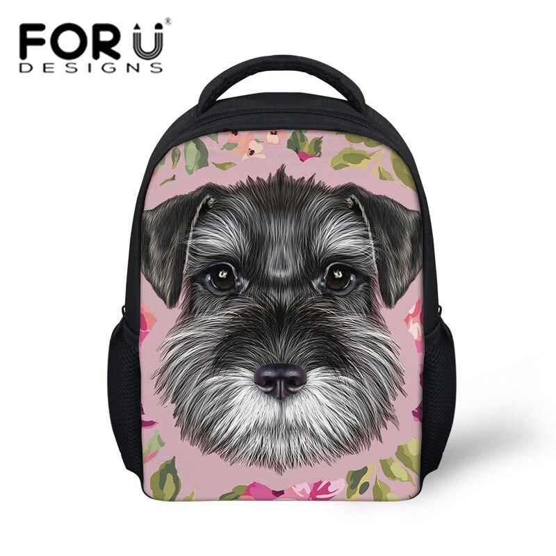 FORUDESIGNS Leuke Schnauzer Printing Kleuterschool Schooltassen Kinderen Kleine Schooltas Meisjes Kawaii Preppy Schoudertas voor Kinderen