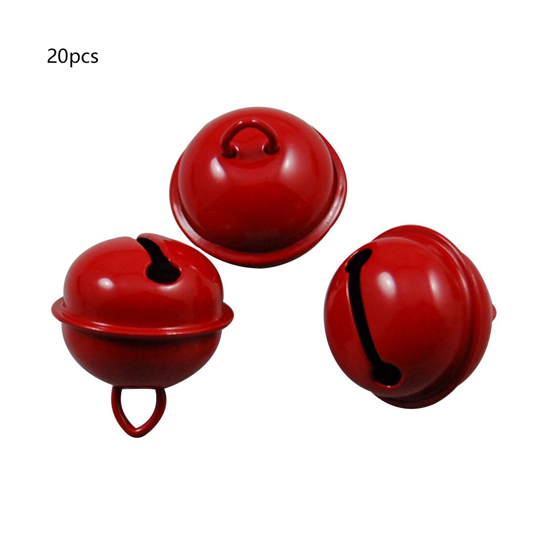 Décorations clochette Jingle en métal en fer | 22mm, 20 pièces colorées, décoration de noël, pendentifs pour animaux de compagnie, accessoires artisanaux faits à la main pour bricolage: Rouge