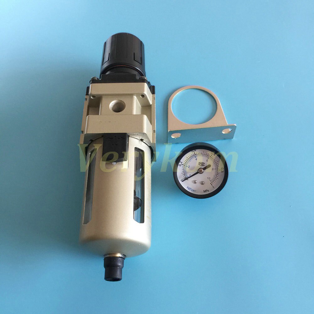 Verykom Pneumatic Air Filter Regulator AW4000-04 1/2 inch With Gauge Cover Auto Drain AW4000-04D 1/2" bsp Compressor SMC Type