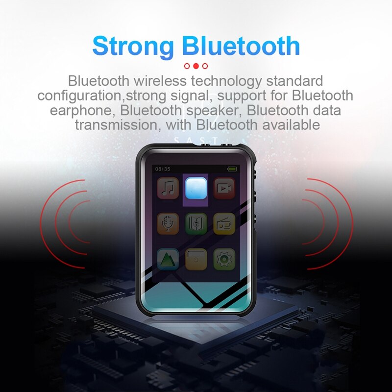 Walkman Recorder MP3 Player Walkman FM Radio Bluetooth Large Sn E-Book