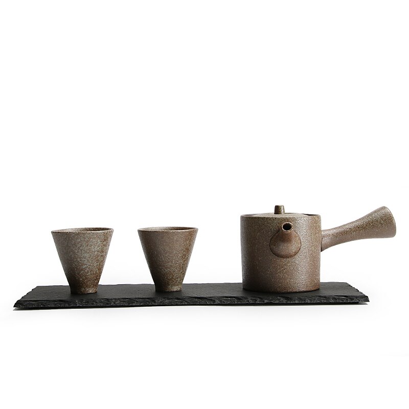 théière luycho tea pot ceramic tazza kung fu set 2 cups taza japanese copos turkish juego de tazas teapot and cup set european: Black