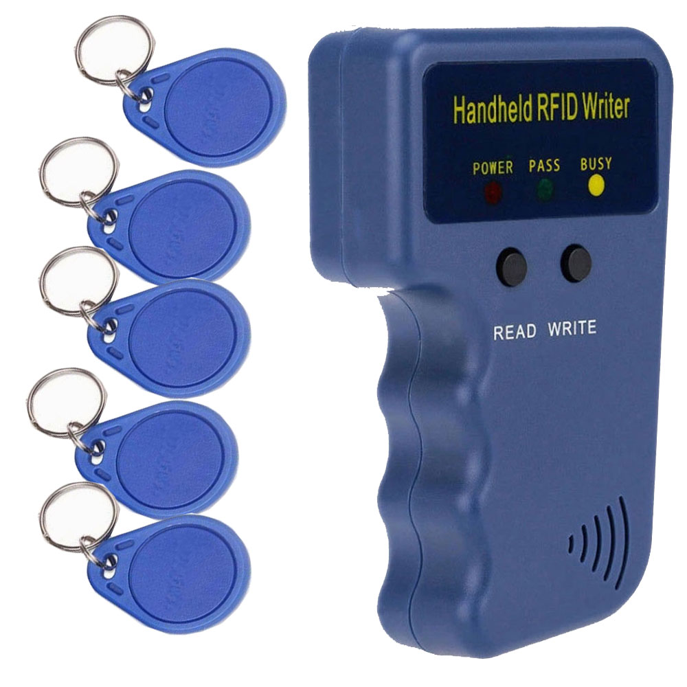 125- khz-rfid-programmiergerät, duplikator, kopierer, schreiber, leser, schreiber, ausweiskloner & schlüssel: Blau