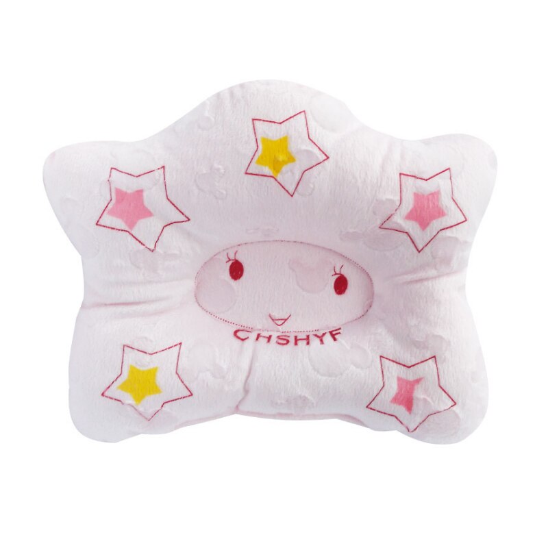 Newborn Shaping Pillow Soft Correct Position Star Pattern Prevent Flat Head Pillows BM88: Pink