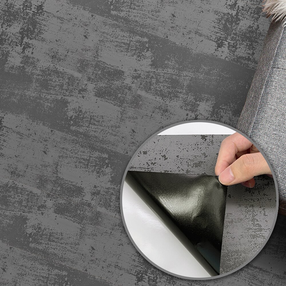 Pegatinas de pared autoadhesivas de cemento gris, pegatinas de Arte de cocina, baño, suelo, fácil de limpiar, 20x300cm: E