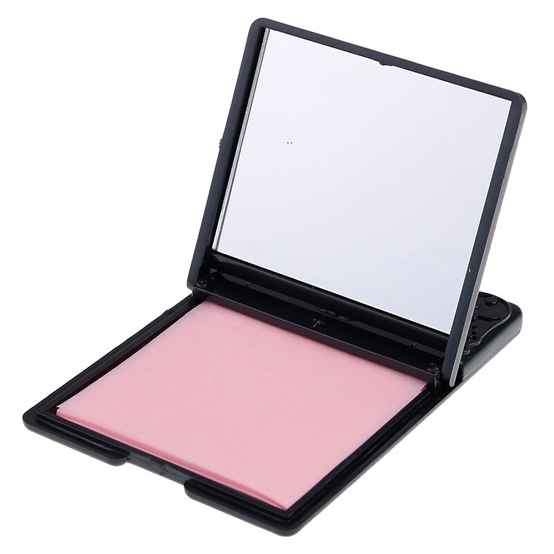 50 Stks/pak Draagbare Facial Absorberend Papier Olie Controle Doekjes Absorberende Vel Matcha Vette Gezicht Blotting Matten Tissue Met Mirro