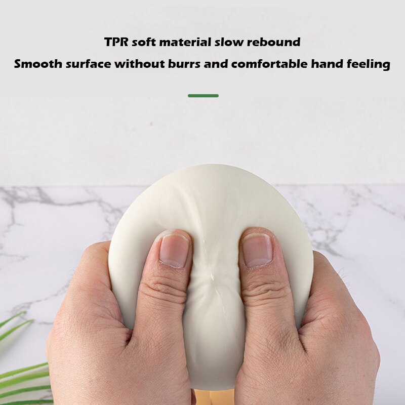 Antistress press gris ball stressavlastning fidget leker søt dampet utstoppet bolle morsom squishy stressball klemme leke