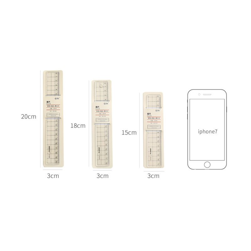 Cute Kawaii Plastic Ruler Transparent Scale Template For Drawing Kids Korean Stationery Office School Supplies