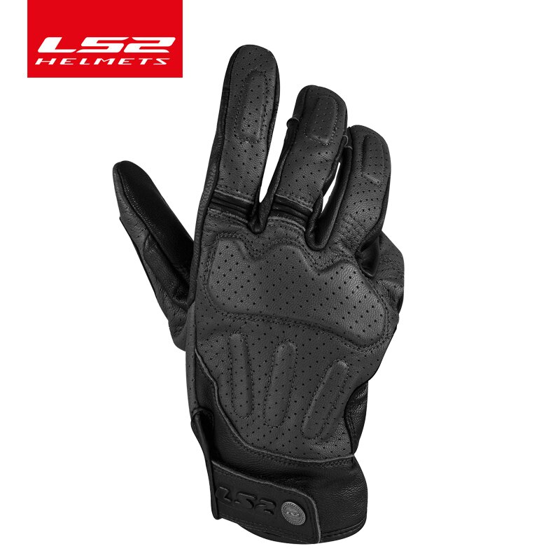 Guantes de motociclismo LS2 MG-004 ls2, guantes protectores cómodos resistentes al desgaste para pantalla táctil de motocicleta: black / L