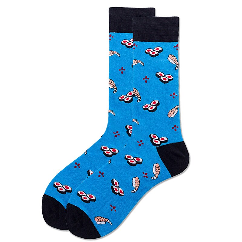 1pair Autumn Winter cycling Unisex Men Art Sock Cotton Cartoon Animal Cheese Mouse Bird Beer Stamp Geometric Novelty Funny Socks: 5