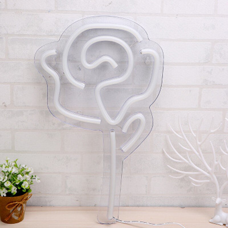Letrero de neón con luz Led de flor rosa para decoración de pared, lámpara de neón colgante para el hogar, habitación, vacaciones de Navidad, boda, señal