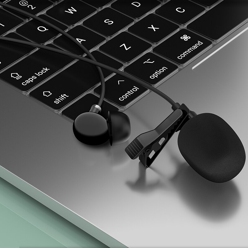 Voxlink Clip Op Revers Mic Professionele 3.5Mm Plug Met Draad Voor Interview Opname Lavalier Condensator Microfoon Oortelefoon