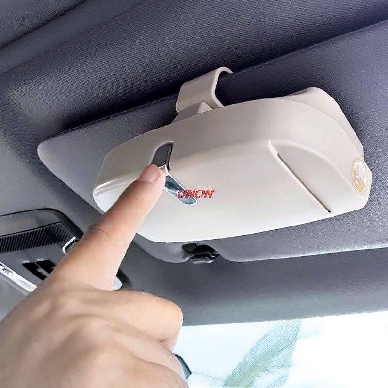 auto bilbriller klipp billettkortklemme abs bilbrillevesker bil solskjerm solbrilleholder tilbehør