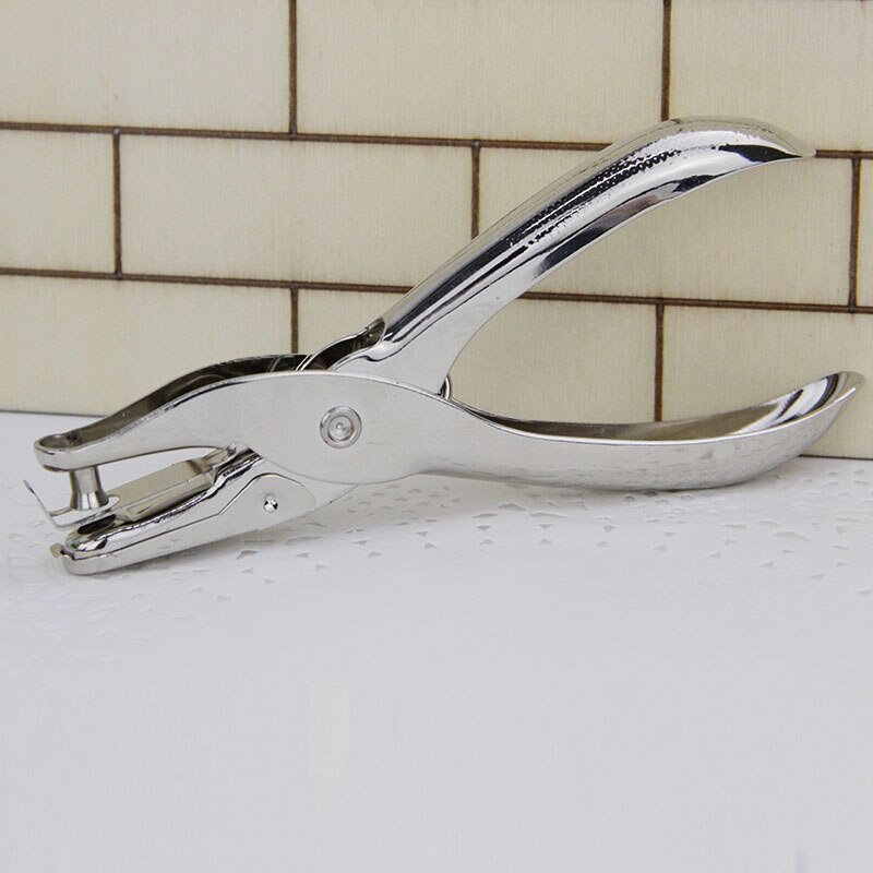 Perforadoras de un solo agujero suministros de oficina y Escuela perforadora de papel manual una puede perforar 8 páginas materiales de Metal fácil de usar, 1 unidad