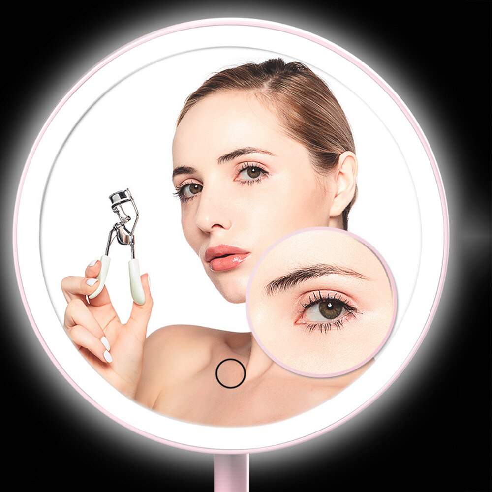 Desktop LED Makeup Mirror Light Natural White LED Daylight Detachable 3 Modes Light Brightness Touch Control 360 Rotation D35