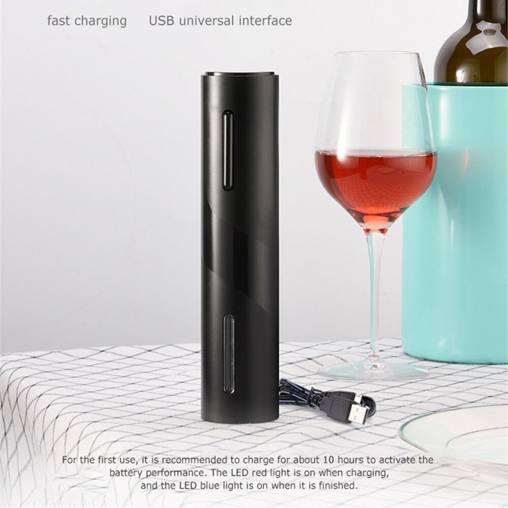 Electric Corkscrew Wine Bottle Opener Electric Kitchen Tools USB Charging Supplies Rechargeable Jar Opener Wine Corkscrew