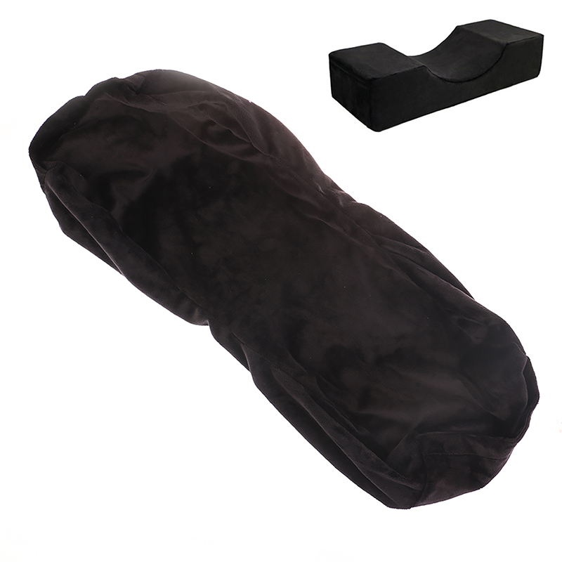 Almohada de espuma viscoelástica para el cuello, cojín suave para Injerto de pestañas, extensión de pestañas con bolsillo, salón de maquillaje: Oro