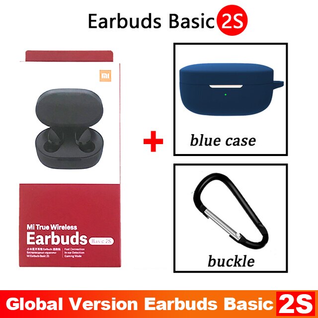 Original Xiaomi Redmi Airdots 2s Earphone Mi True Wireless Earbuds Basic 2s Bluetooth 5.0 Air2 SE TWS Mic Gaming Mode In Stock: 2S Blue