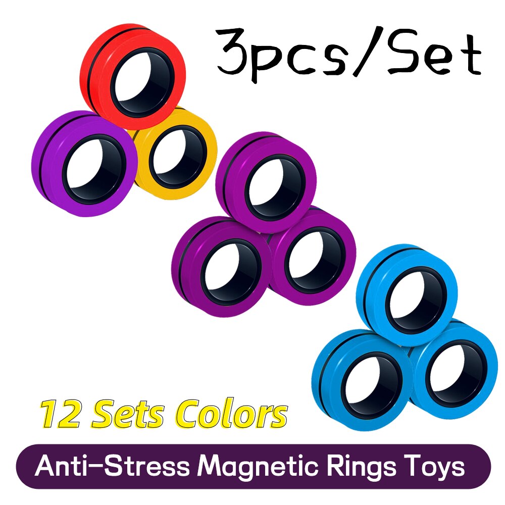 Anti-stress-Unendliche Magnetische Armband Ring Angst Therapie Spielzeug Magie Ring Requisiten Werkzeuge Dekompression spielzeug антистресс для рук