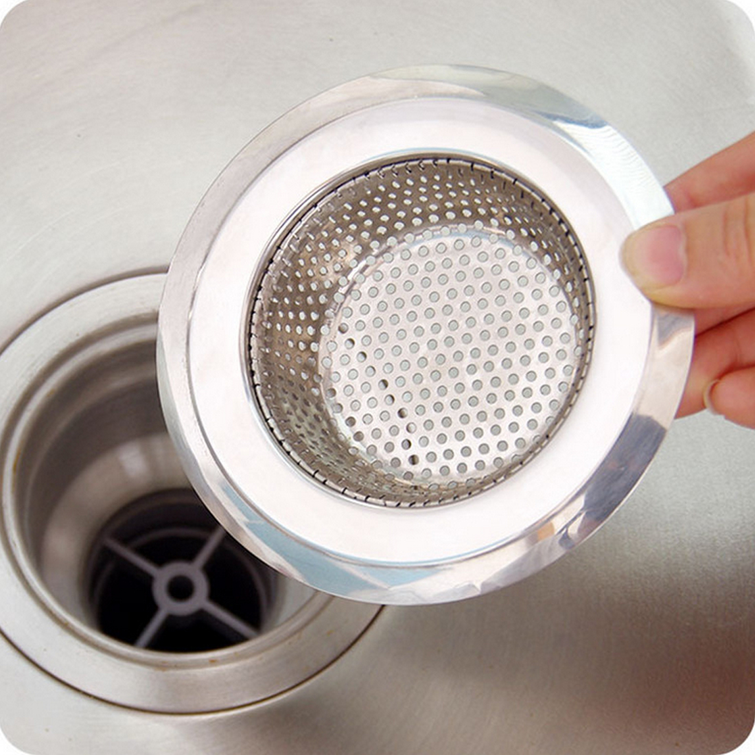 Kitchen Sink Strainer Drain Hole Filter Trap Metal Sink Strainer Stainless Steel Bath Sink Drain Waste Screen 7cm/9cm/11cm